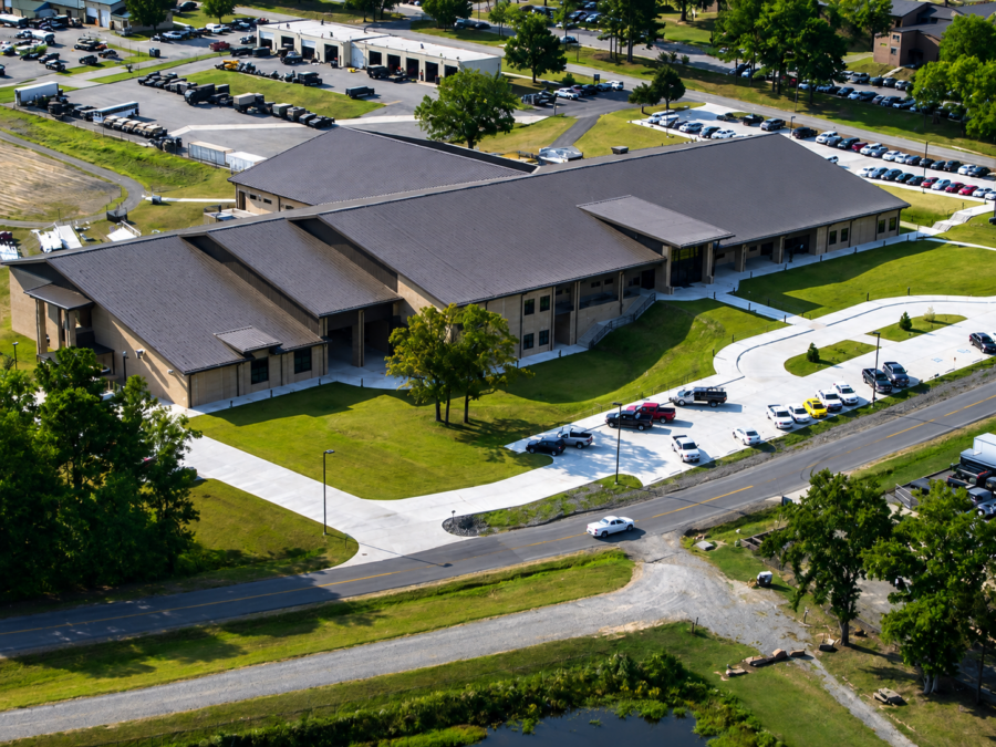 Aerial view of Arkansas Army National Guard GED Training Facility