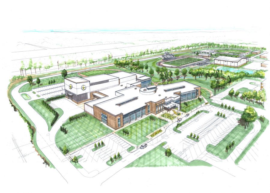 Drawing of Mills High School Master Plan l in Little Rock, Arkansas