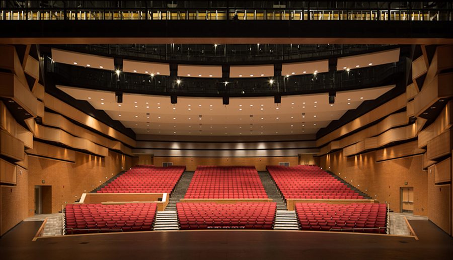 1,200-seat auditorium at the Maumelle High School Performing Arts Center in Maumelle, Arkansas.