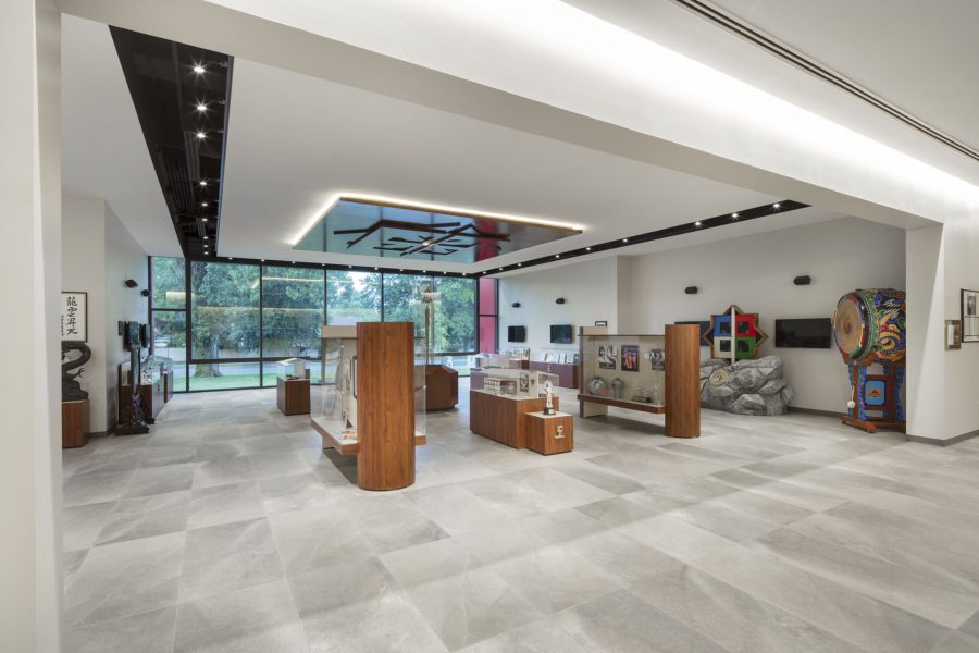 Interior view of lobby in the ATA International, Inc. World Headquarters in Little Rock, Arkansas