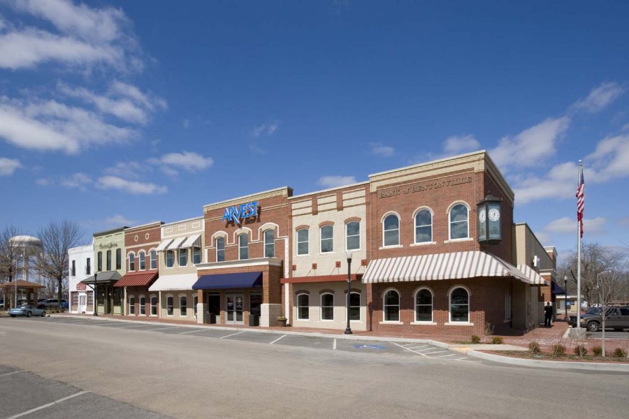 Exterior of Arvest Bank in Fayetteville, Arkansas