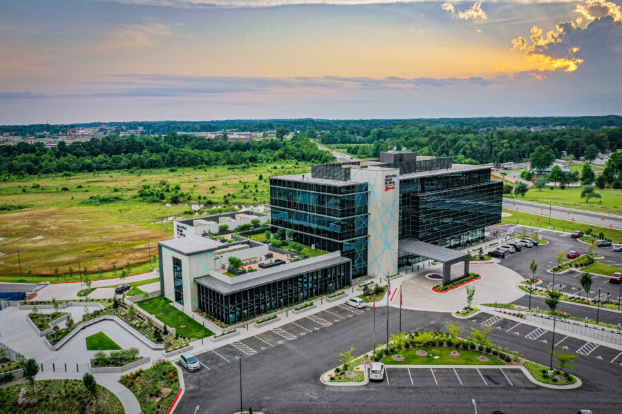 Aerial view of Heart Hospital Encore designed by WDD Architects