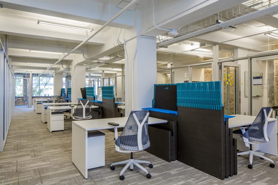 Adaptive reuse interior at Little Rock Technology Park in downtown Little Rock