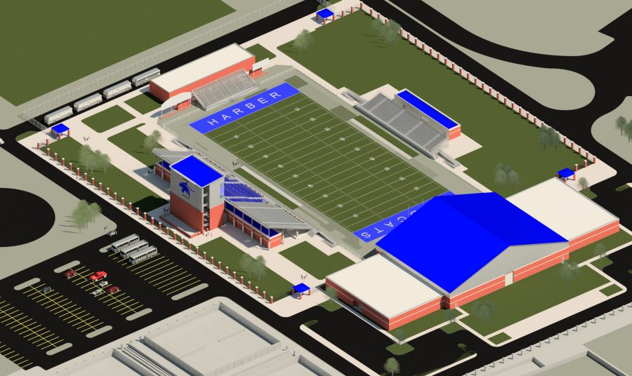 Rendering of Springdale Har-Ber High School Football Stadium in Springdale, Arkansas