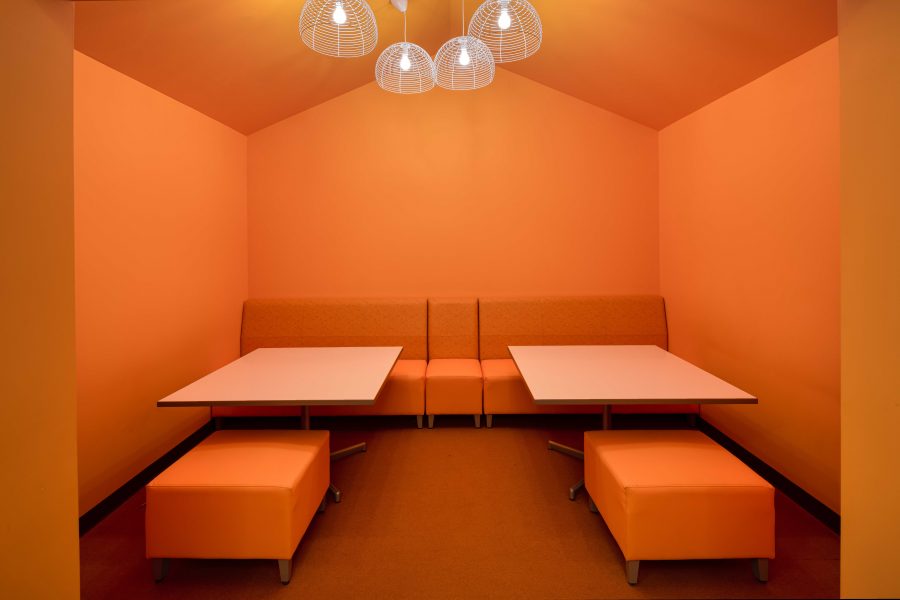 Student seating area at Jim Rollins Elementary School in Springdale, Arkansas