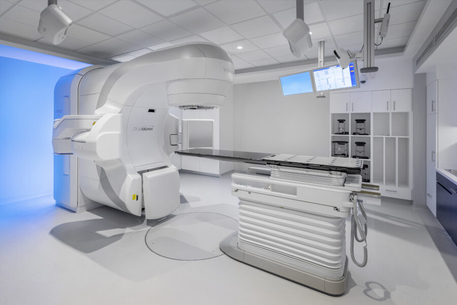 Exterior view of radiation center at UAMS Radiation Oncology Center in Little Rock, Arkansas