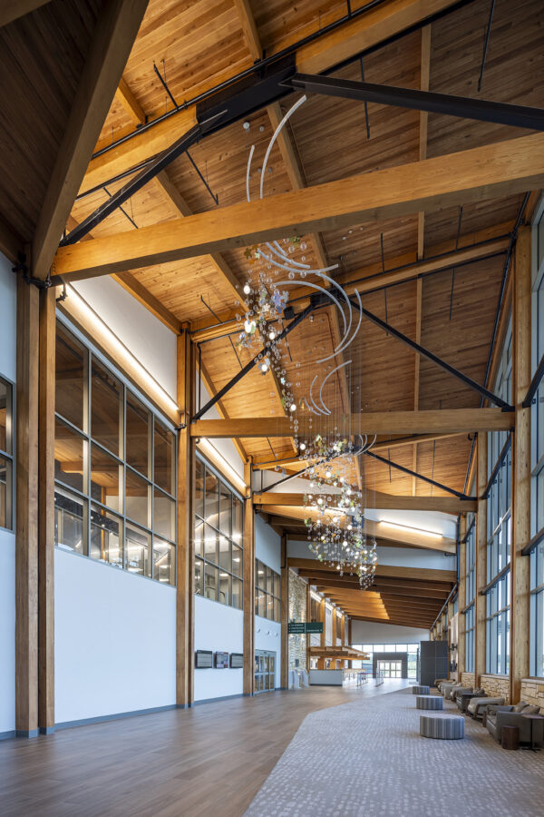 Interior terminal concourse at Texarkana Regional Airport in Texarkana, Arkansas