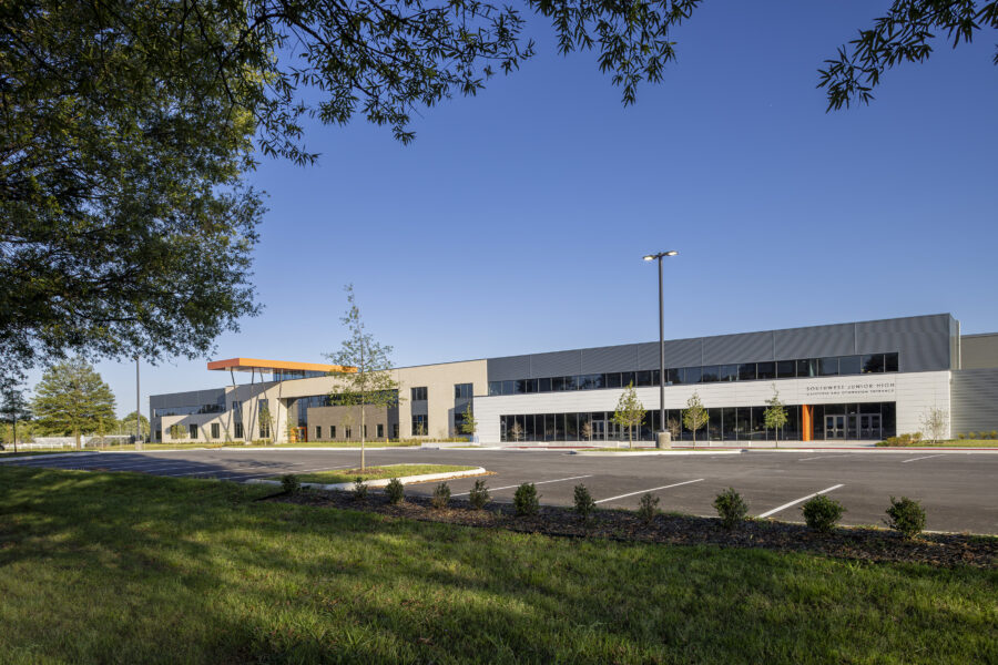 Exterior of Southwest Junior High School in Springdale, Arkansas