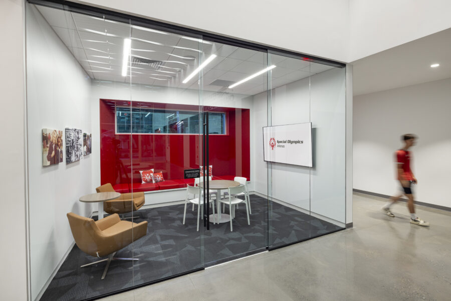 Meeting room at Special Olympics Arkansas headquarters